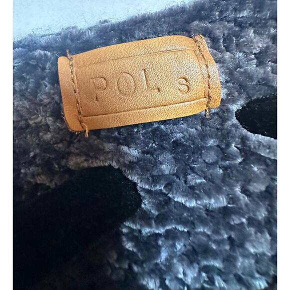 POL Women's Small Asymmetrical Large Chunky Knit Sweater Velvet Blue Gray - Picture 10 of 12